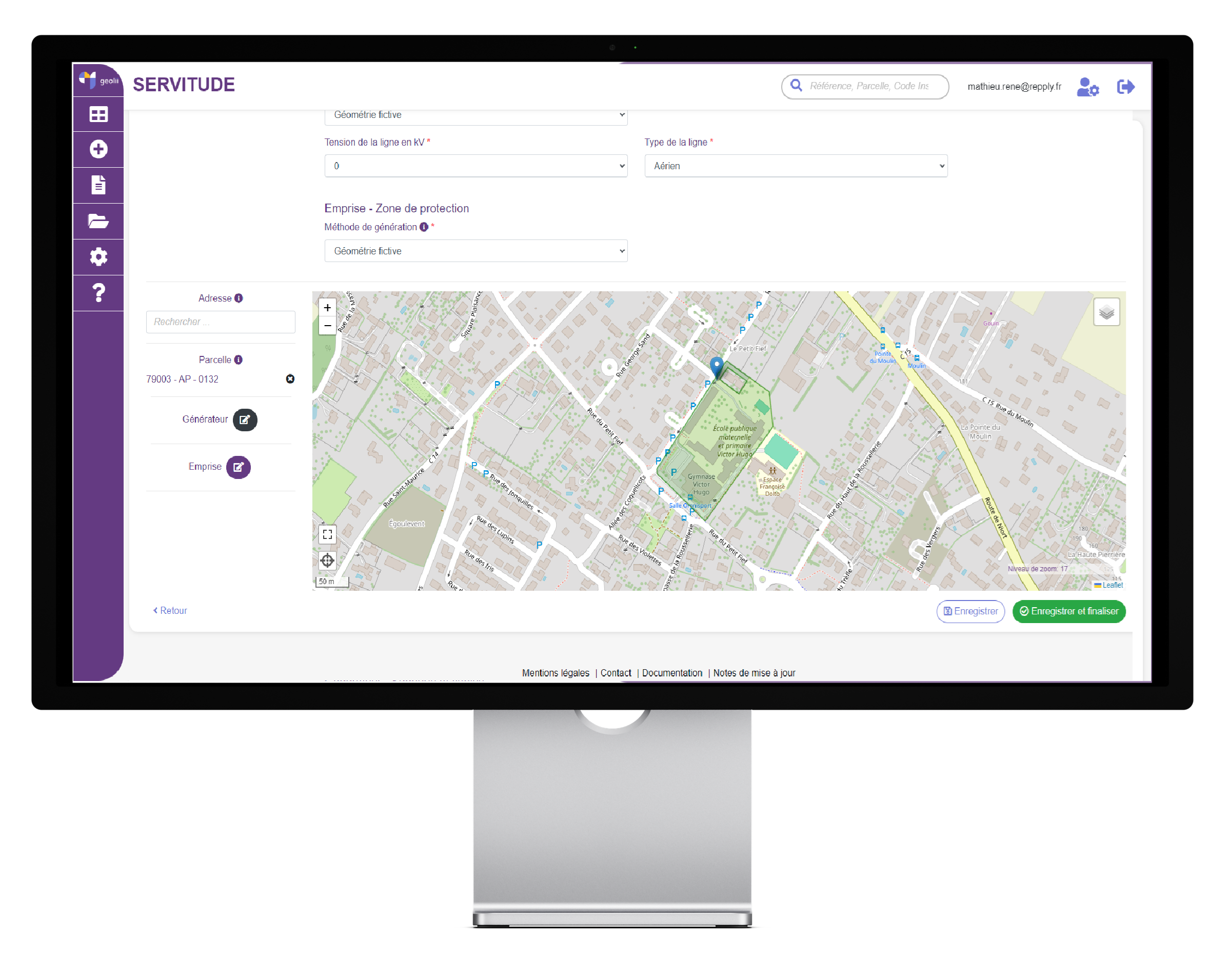 Apercu page de connexion application Geolii